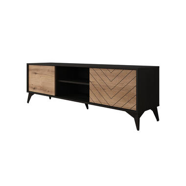 Meuble TV Dolores - Chêne - Noir - 153 cm product