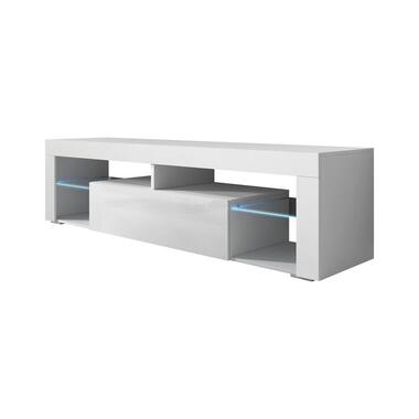 Meubella - TV-Meubel Fancy - Wit - 140 cm - Met LED product