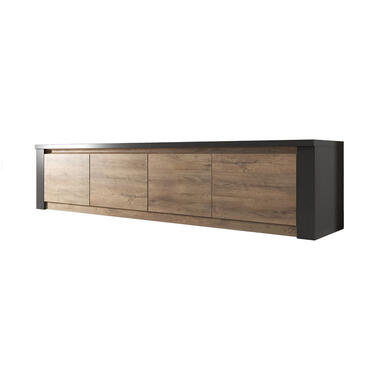 Meuble TV Monaco - Chêne - Gris - 4 portes - 170 cm product