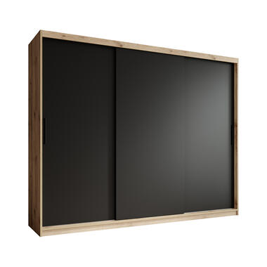 Armoire Luxor - Noir - Chêne - 250 cm product