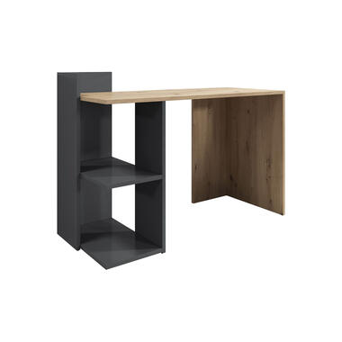 Meubella Bureau Pierre - Eiken - Antraciet - 120 cm product