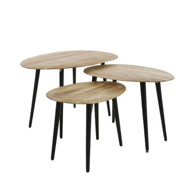 Hoyz Collection - Salontafel Set Organisch - Massief Acacia Naturel - Set van 3 product