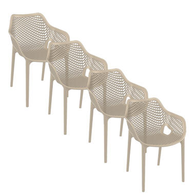 Garden Impressions Air xl chaise de jardin - Taupe - 4 pièces product