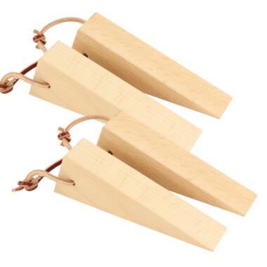 Nordix Deurwig Hout Set van 4 Deurstopper Beige product