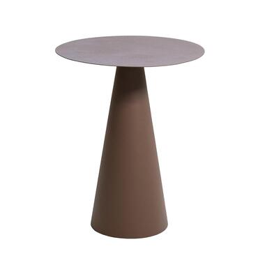 Bijzettafel Rond - Taupe Metaal - 40,5x40,5x52cm - Faye product