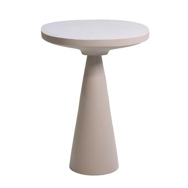 Bijzettafel Rond - Beige Aluminium - 44x44x60cm - Elice product