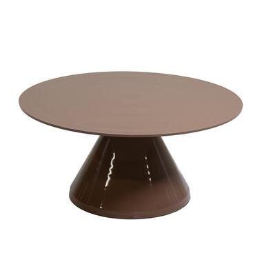 Salontafel Rond - Taupe Aluminium Glans - 69x69x33,5cm - Kelsi product