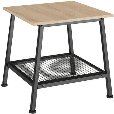 tectake Bijzettafel Bedford 45,5x45x47cm, Industrieel Licht Hout, Eiken Sonoma product