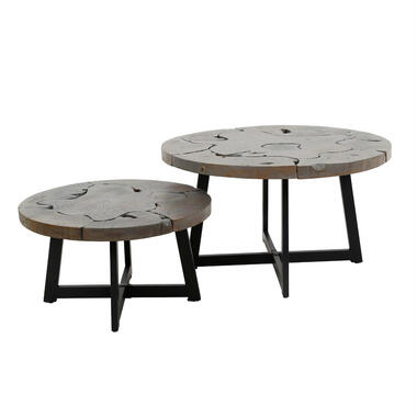 Ensemble de tables basses Tommy - Bois - Gris product