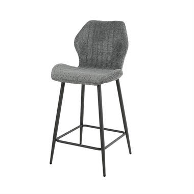 Tabouret de bar Varadero - Boucle - Tissu - Gris product