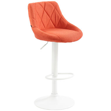 CLP Tabourets de bar Lazio Blanc Frame - Tissu - Orange product