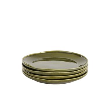 Mica Decorations Rhea Dinerbord - Set van 4 - Ø27,5 cm - Groen product