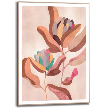 Schilderij - Earth Flowers - 70x50 cm Hout product