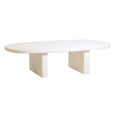 Table basse Ovale - Beige - Aspect béton - 130cm - Table basse Gin product