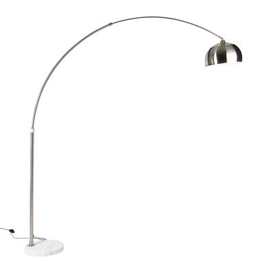 QAZQA lampe à arc en acier avec base en marbre blanc réglable - xxl product