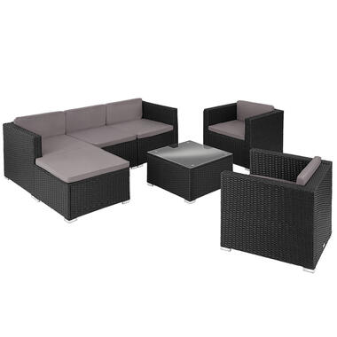 tectake® - loungeset loungemeubel - 2 fauteuils - zwart product