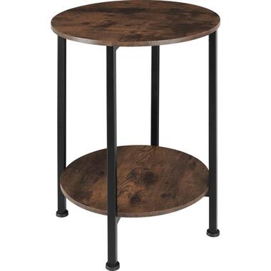 tectake Bijzettafel Ballina 45x64cm, Industrieel Hout Donker, Rustiek product