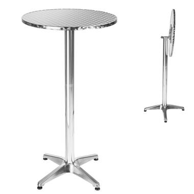 Table bistro - Table haute - couleur argent - réglable en hauteur - 401489 product