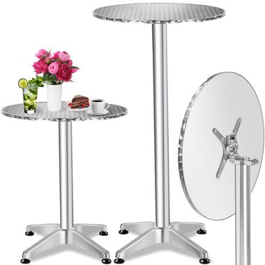 Table bistro - Table haute - couleur argent - réglable en hauteur - 401491 product