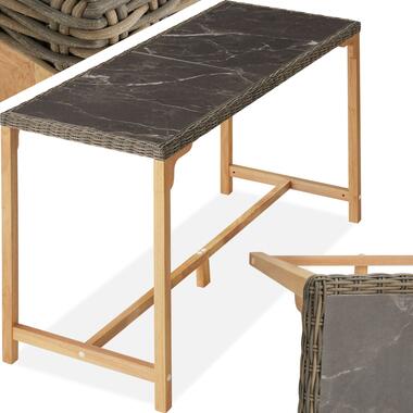 tectake® - Table de bar en osier -161x64,5x99,5cm - Table à manger - 404841 product