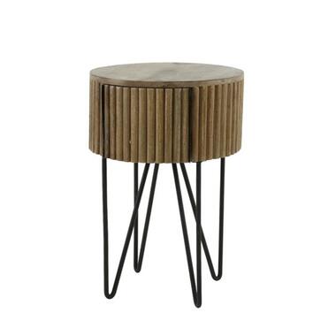 Hoyz - Table de chevet 1L tweak ronde / Couleur sable mangue massif product