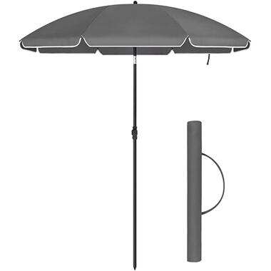 ACAZA Parasol de plage, parasol de jardin, diamètre 160cm, gris product