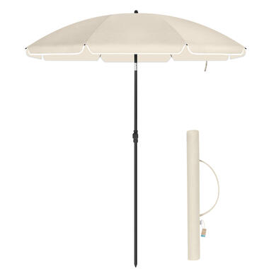 Stok Parasol, 160 cm Diameter, kantelbaar, met draagtas - Beige product