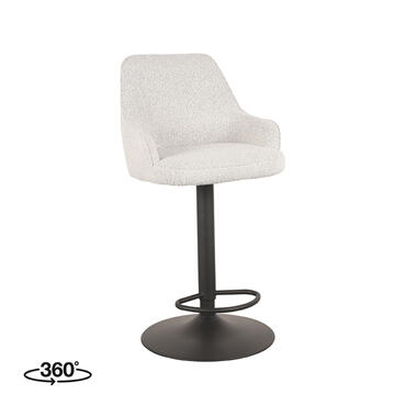 LABEL51 Tabouret de bar Fender - Blanc - Boucle - 42 x 40cm product