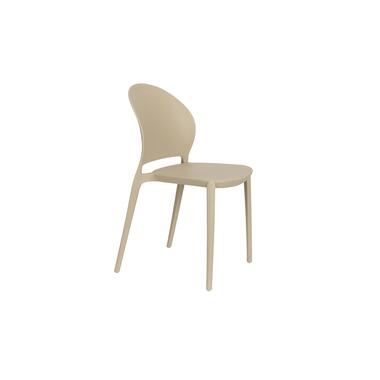 Tuinstoel Kunstof Beige - Zitdiepte 43cm - 52x45x82cm - Sjoerd product