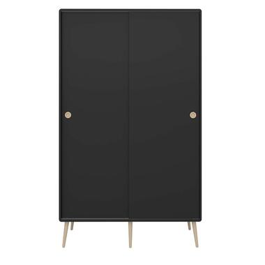 Hioshop Softline armoire de rangement 2 portes coulissantes noir product