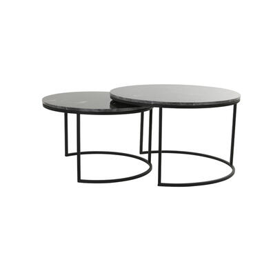 Light & Living - Salontafel ALFIO - Ø75x45.5cm - Bruin - Set van 2 product