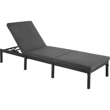 ACAZA Ligstoel, Tuin Relax Zetel met matras - Zwart product