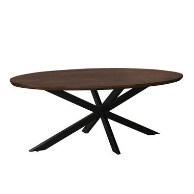 Eettafel Ovaal 240cm - Bruin Mangohout - Matrix-poot - Jesper product