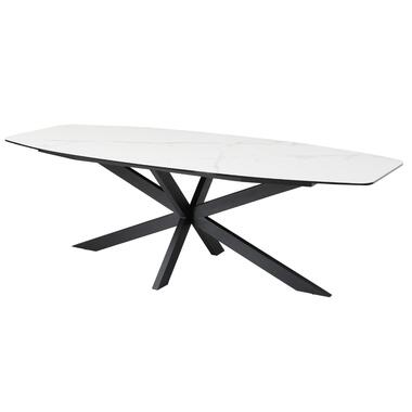 Table de salle à manger ovale Alicia - céramique blanche - 240 cm product