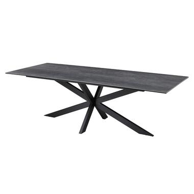 Eettafel Rechthoek 240cm - Keramisch Grijs - X-Poot - Alesso product