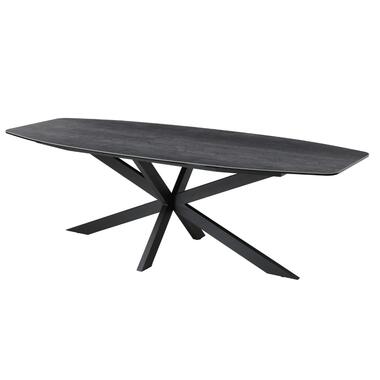 Eettafel Deens Ovaal 240cm - Keramisch Grijs - X-Poot - Alicia product