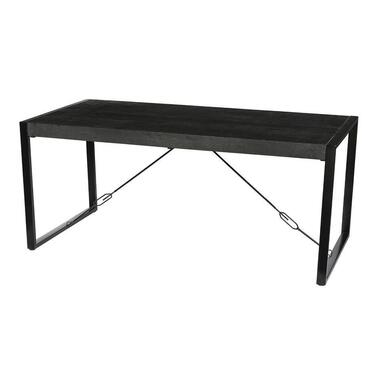 Eettafel Rechthoek 200cm - Zwart Mangohout - 4-6 personen - Norris product