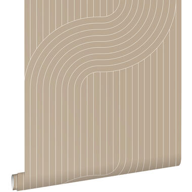 ESTAhome behangpapier - grafische lijnen - zand beige - 50 x 900 cm product