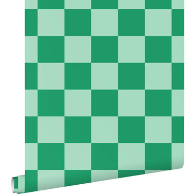 ESTAhome behang - geblokt motief - mintgroen en groen - 50 x 900 cm product