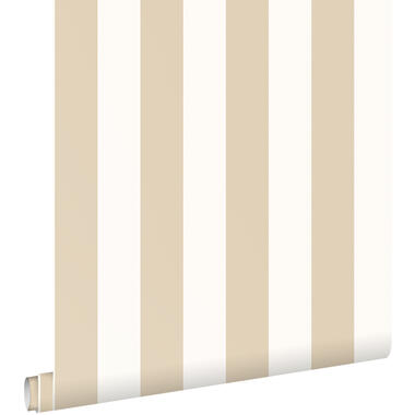 ESTAhome behang - strepen - wit en lichtbeige - 50 x 900 cm - 139913 product