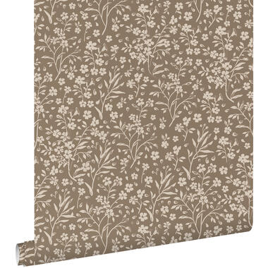 ESTAhome behang - bloemetjes - taupe - 50 x 900 cm - 139882 product