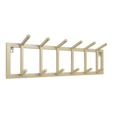 LOFT42 Kapstok Jaimy Single - Beige – Metaal – 6 dubbele haken - 80x24x12 product