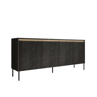 Dressoir Timoteo - Mat zwart - 193 cm product