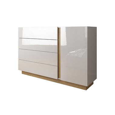 Meubella Dressoir Ashley - Wit - Eiken - 138 cm product