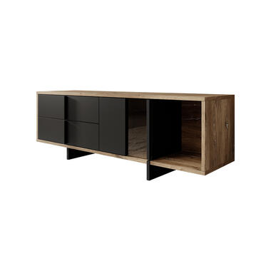 Meuble TV Jonna - Chêne - Noir - 160 cm product