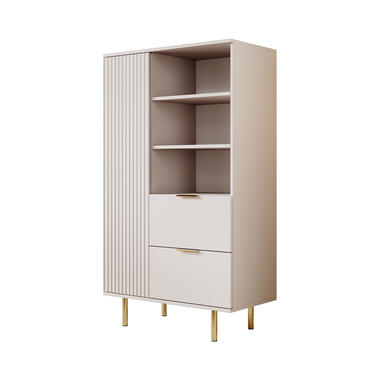 Vitrine Nicola - Beige - 80 cm - Basse product