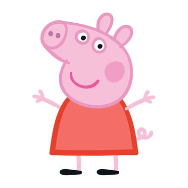 Sanders & Sanders muursticker - Peppa Pig - roze en rood - 8,5 x 15 cm product