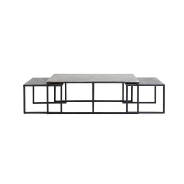 Light & Living - Salontafel KUMALU - 120x60x45cm - Zilver - Set van 3 product