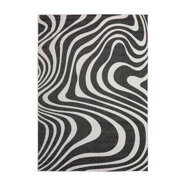 Interieur05 Buitenkleed Swirl Rechthoek - Zwart - Dubbelzijdig - 200 x 290 cm product
