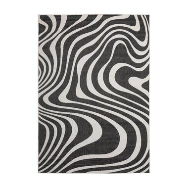Interieur05 Buitenkleed Swirl Rechthoek - Zwart - Dubbelzijdig - 160 x 230 cm product